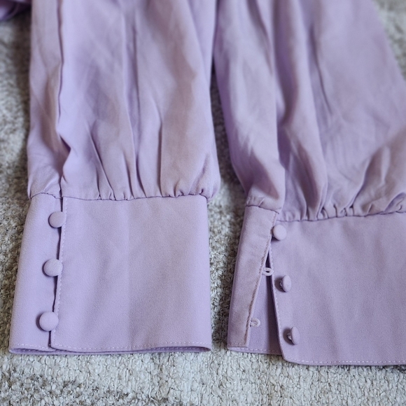 QED London Lilac Wrap Blouse - Picture 8 of 9